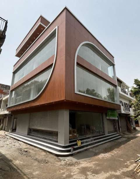Commercial Building View 1 - Glass Facade & Structure